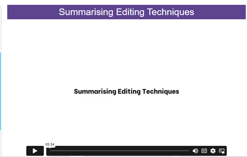 editing techniques